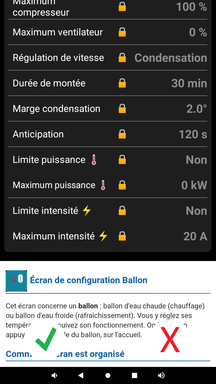 Speed control settings of a function